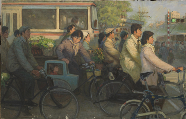 5.《繁忙的十字街頭》 高潮 102x205cm 1986年 布面油畫 中國美術(shù)館藏.jpg